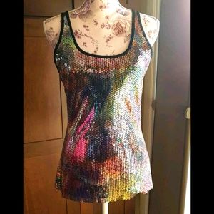 Guess Sequins drop back tank